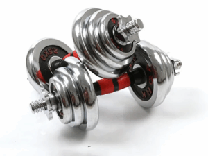 Mancuernas de 20kg y 30kg con barra ajustable