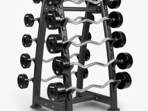 Rack con 10 barras de peso fijo Z de 10 a 100lbs