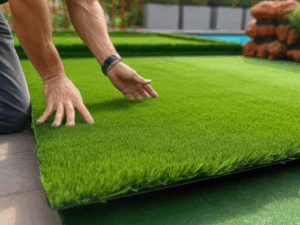 Rollo de grama artificial 40mm realista 50 metros de alto trafico